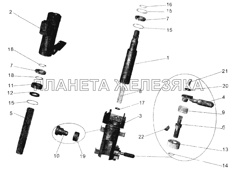 Колонка рулевая МАЗ-152